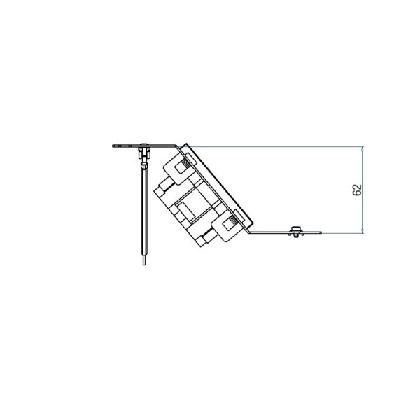 Produktbild UBD 160 168  -  Steckdoseneinsatz für 4 FLF inkl. 1x 3xT13/s, weiss